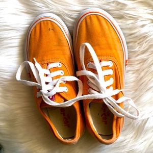 Discontinued Levis Orange Canvas Sneakers